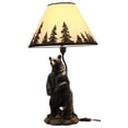 thumbnail image 1 of Large Standing Black Bear Surveyor Arkadius Desktop Table Lamp Decor Figurine, 1 of 5