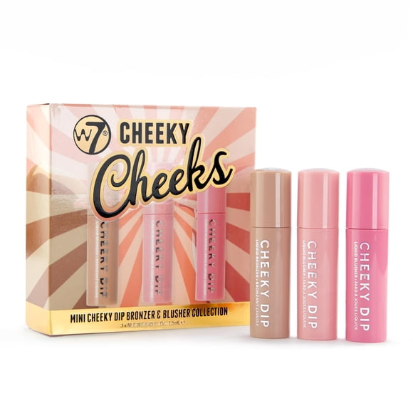 Set de maquillaje W7 Cheeky Cheeks Liquid Blusher & Bronzer Trio