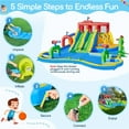 thumbnail image 6 of Yaheetech Double Lane Inflatable Water Slide with Storage Bag for Backyard, Blue/Green, 6 of 7