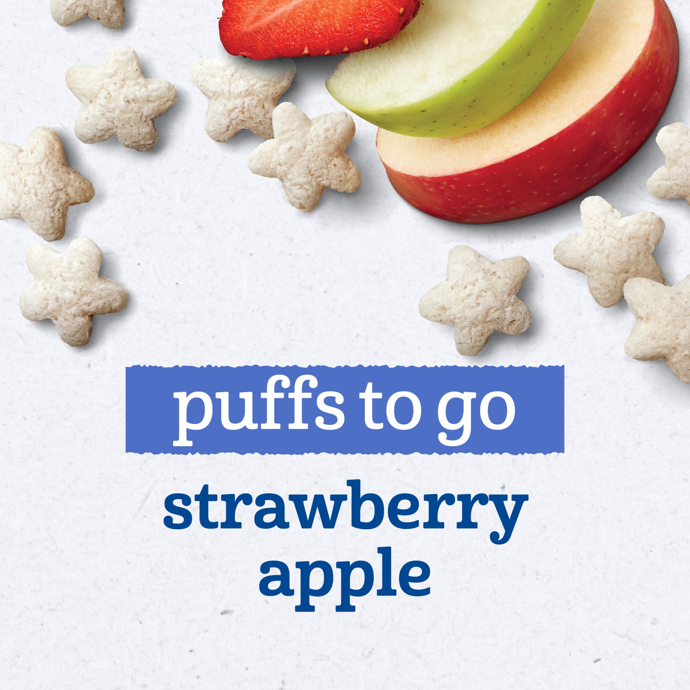 Gerber Stage 3 Baby Snacks, Strawberry Apple Puffs, Grain Snack, Baby Led Feeding 0.5 oz