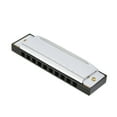 thumbnail image 1 of Harmónica 10 Hoyos 20 Tonos Blues Diatónico Tecla de Harmonica de C con Estuche para Niños Principiantes Plata IRIN  Harmónica, 1 of 6