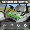 thumbnail image 3 of Whosucclay Clover Pattern Golf Cart Seat Cover, Comfortable Golf Cart Seat Protector 4 Pockets Soft Golf Cart Seat Towel Cover for More 2 Person Seats, 3 of 7