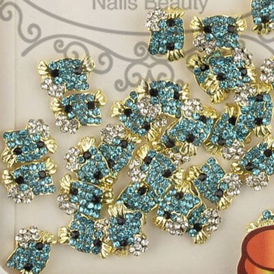 Dijes de diamantes de imitación de aleación de Hello Kitty para uñas, gemas de Metal 3D para uñas, joyería, cuentas de cristal Strass, accesorios de manicura, 10 piezas
