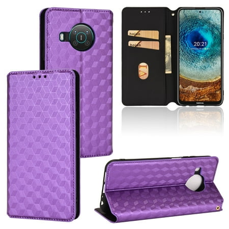 Nokia X100 Case , Magnetic Wallet PU Leather Flip Cover Card Holde Case for Nokia X100
