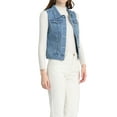 thumbnail image 4 of INSPIRE CHIC Women's Washed Denim Button Sleeveless Vest Jacket with Pockets XL Light Blue-B, 4 of 6