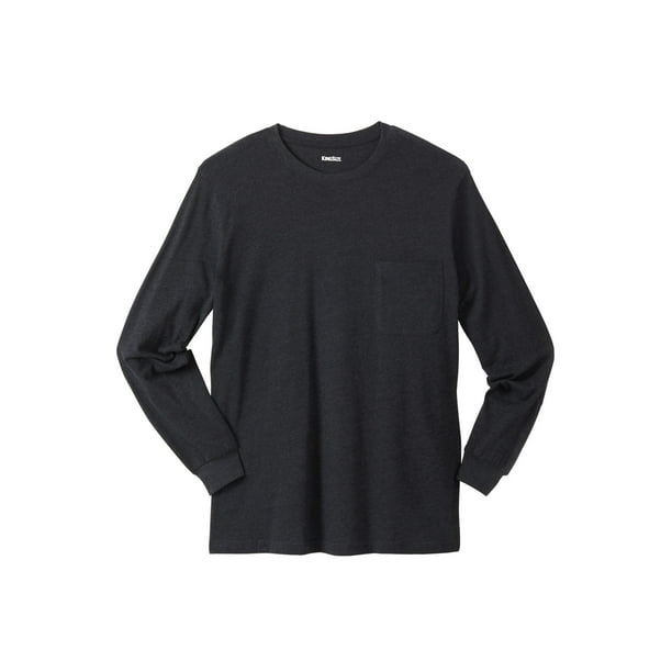 Kingsize Men's Big & Tall ShrinkLess™ Lightweight LongSleeve Crewneck