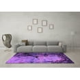 thumbnail image 3 of Ahgly Company Indoor Square Oriental Purple Industrial Area Rugs, 7' Square, 3 of 4