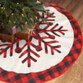 thumbnail image 2 of Fangsheng Burlap Christmas Tree Skirt Rustic Farmhouse Xmas Holiday Decorations, 30", 2 of 7