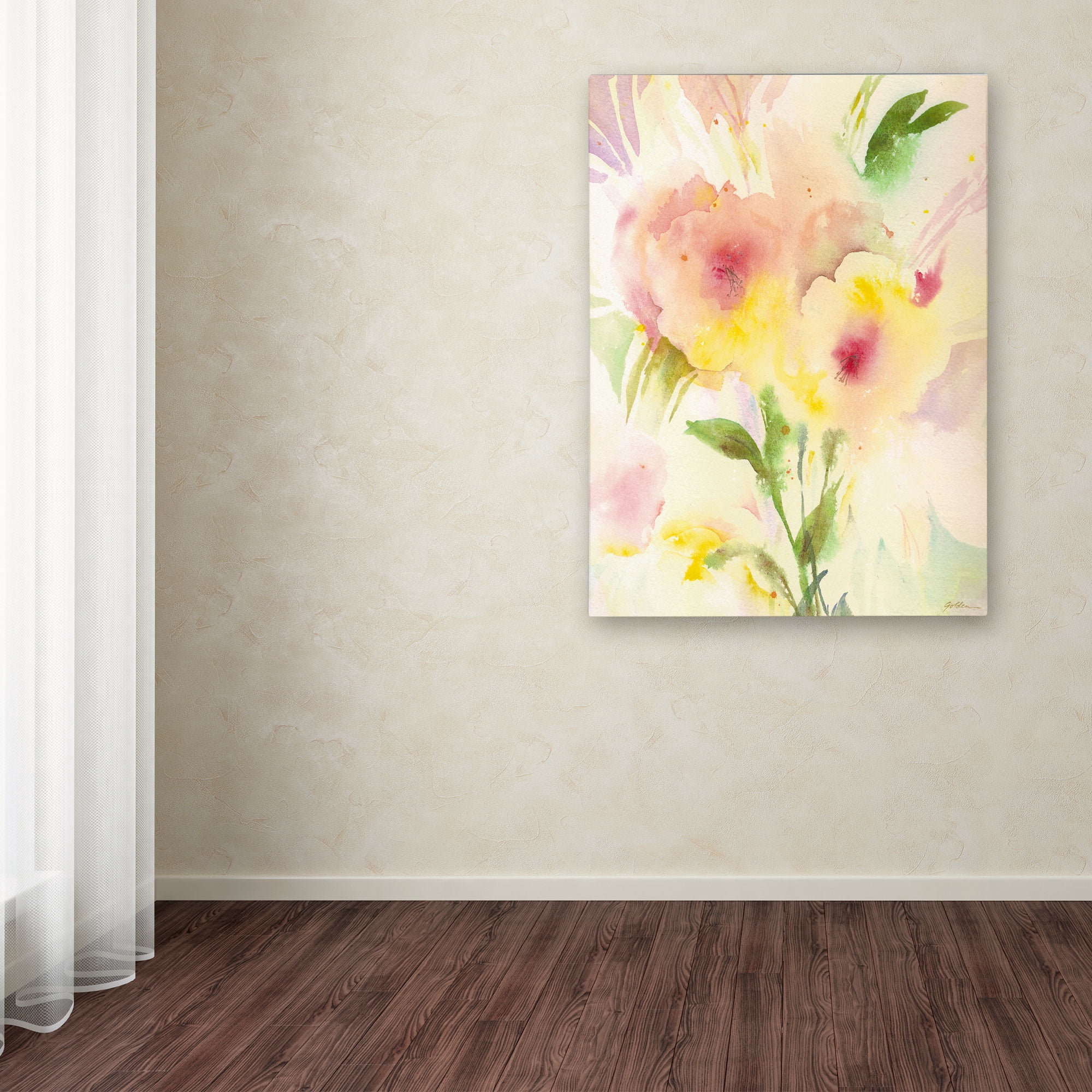 Trademark Fine Art "Primrose Reflection" Canvas Art by Sheila Golden