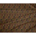 thumbnail image 4 of oneOone Polyester Lycra Fabric Leaves & Floral Block Printed Fabric 1 Yard 56 Inch Wide, 4 of 4