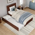 thumbnail image 4 of AFI Canyon Walnut Solid Wood Platform Bed with Matching Footboard & Twin Trundle, Twin, 4 of 16