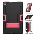 thumbnail image 4 of Dteck Shockproof Case For Samsung Galaxy Tab A 10.1 inch 2019 Model SM-T510 SM-T515, Heavy Duty Rugged Hybrid Case High Impact Full Body Protective Cover (no built-in screen protector), Black/Rose, 4 of 7