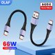 thumbnail image 2 of Cable USB tipo C a USB C de 15 cm y 30 cm, de carga rápida, para iPhone 16, 15, Xiaomi, Samsung, Huawei, Power Bank, cable de datos USB tipo C., 2 of 5