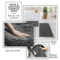 thumbnail image 5 of Clara Clark  Bamboo Bathroom Accessories Set with Shower Curtain Set, Toilet Brush, Trash Can & Soap Dispenser Complete Set + Bath Rugs - Grey, 5 of 5