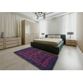 thumbnail image 5 of Ahgly Company Machine Washable Indoor Rectangle Abstract Purple Haze Purple Area Rugs, 8' x 12', 5 of 7