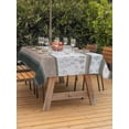 thumbnail image 2 of Outdoor Tablecloth with Umbrella Hole and Zipper, Brown Geometric Rectangle Table Cloth 54x80 Inch Waterproof Tablecloth, Stripes Boho Spring Flowers Pastoral Country Picnic Table Cover for Patio, 2 of 7
