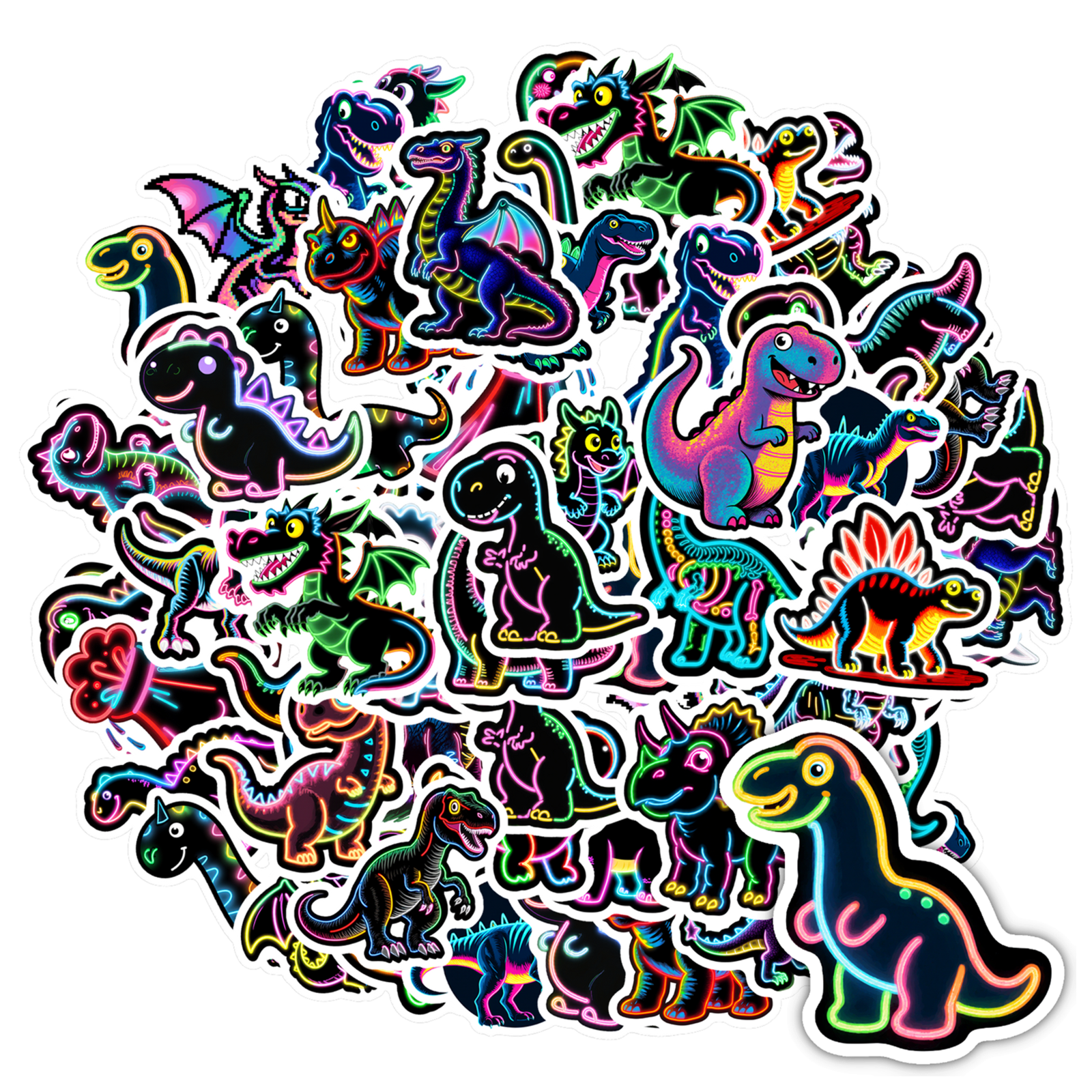 35pcs Colorful Stationery Stickers Prehistoric Teacher Reward Stickers Dinosaur Funny Stickers Kids Toys for Laptops Notebooks