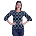 thumbnail image 1 of Moomaya Printed Ruffle Shirt Women Party Top Short T-Shirt Top Summer Clothing, 1 of 4