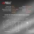 thumbnail image 4 of APIELE 10Pcs Rocker Switch ON Off KCD1 Mini Round Toggle Switch SPST 2Pin Snap-in Design Car Boat Automotive with Wires Pre-Wired AC 6A/250V 10A/125V 12VDC, 4 of 4