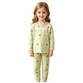thumbnail image 3 of Leey-World Boys Pajamas Toddler Pajamas Cotton Kids Pajamas for Boys Girls Long Sleeve Pajama Set 2 Piece Snug Fit Pjs Set 2T-6T(Green,18-24 Months), 3 of 7