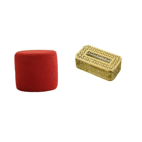 Escabel,Reposapiés pequeño,taburete otomano,sofá,taburete de té,Reposapiés Cubo Taburete Taburete para Dormitorio Baño,Caja de pañuelos,Dispensador de pañuelos para baño