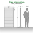 thumbnail image 4 of MAYEERTY 72 × 35in Outdoor Privacy Screen with Stand Metal Balcony Decorative Screen, Black, 4 of 6