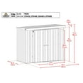 thumbnail image 4 of Arrow Elite 8 x 4 x 6 ft Galvalume Steel Storage Shed, 4 of 18