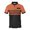 Orange, variant on Krdevn Men's Casual Ribbed Lapel Button Business Color Block T Shirt for Men,L