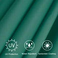 thumbnail image 3 of Bibana 9ft Patio Umbrella Replacement Canopy Market Umbrella Top Outdoor Umbrella Canopy with 8 Ribs (Dark Green), 3 of 6