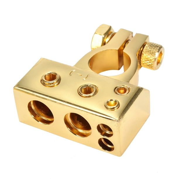 Pair 4/8 Awg Car Positive Negative Battery Terminal Platinum (Color