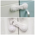 thumbnail image 5 of 5-Pack Premium Adjustable Plastic Cabinet Safety Drawer Locks - Secure Anti-Pinch Door Locks for Home Improvement, Kitchen, 5 of 9