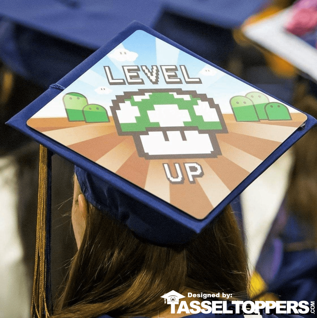 Level Up Grad Cap Tassel Topper 