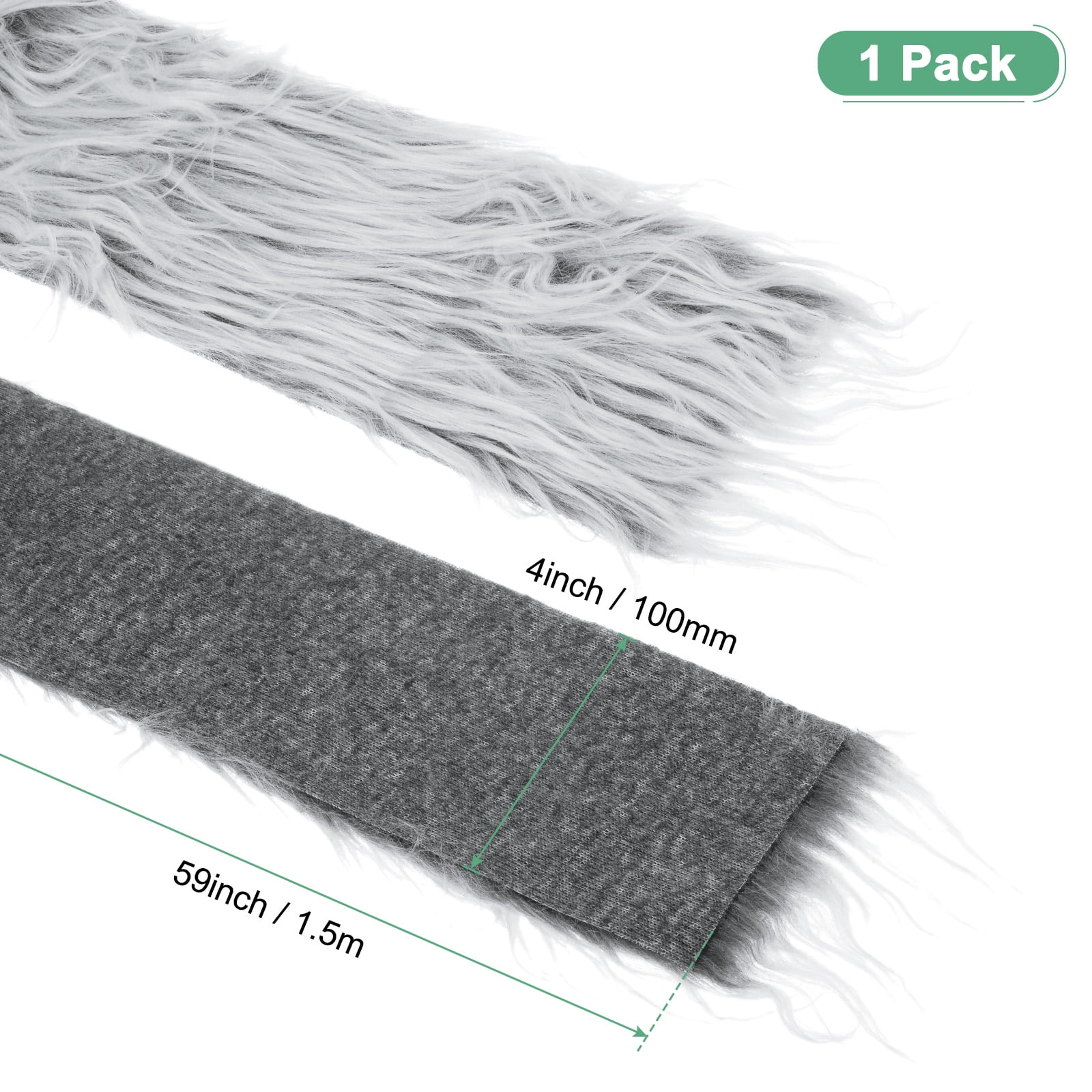 Lot De 4 Bandes Prédécoupées En Tissu En Fausse Fourrure – 5,1 X