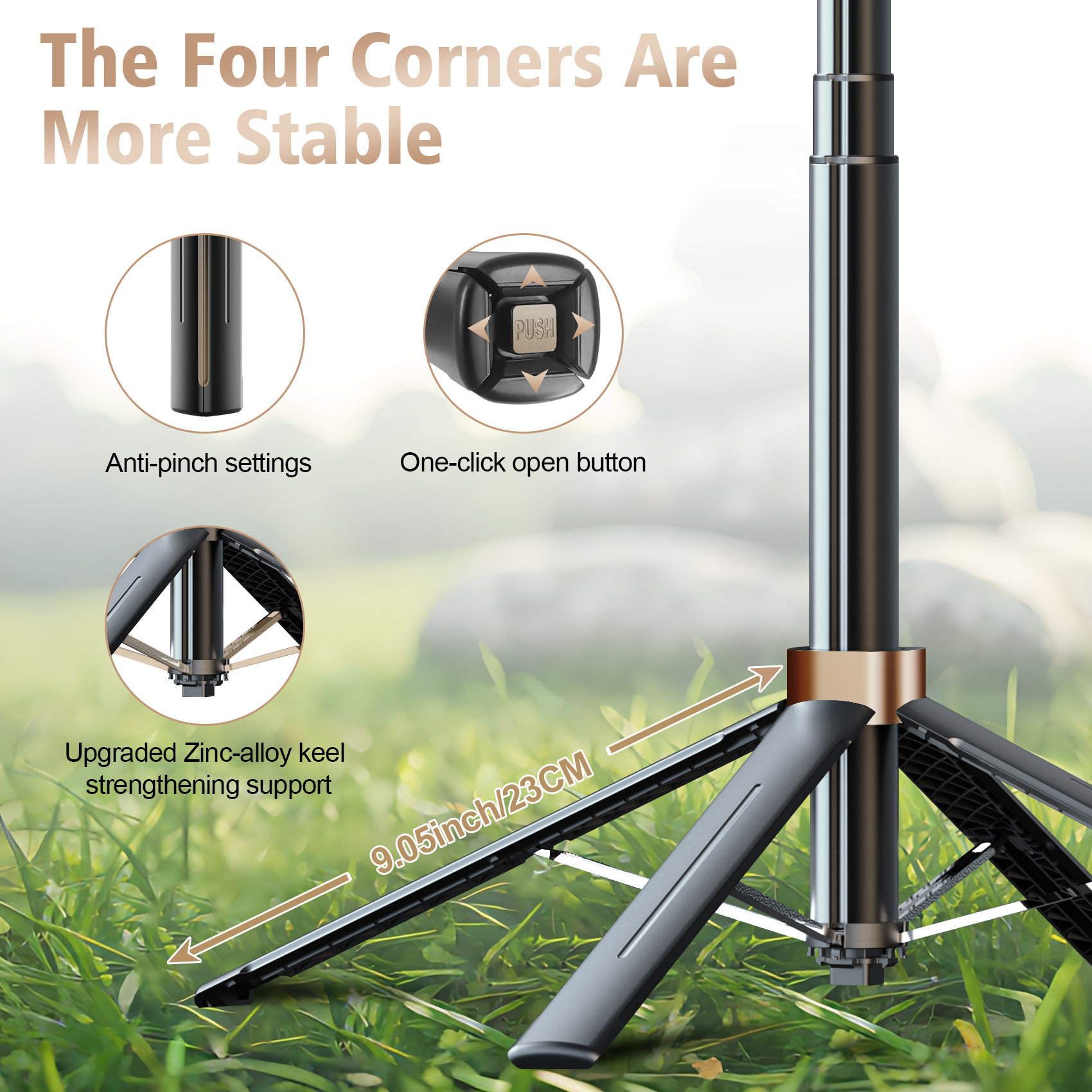 YOLETO Selfie Stick Phone Tripod, 71 Inches Tall, Black photo 8