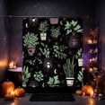 thumbnail image 6 of Miwamany Halloween Shower Curtain, 72x72 Inch Waterproof Polyester Bath Liner, Spooky Print Partition Cloth with Hooks for Bathroom Decor, Holiday Home Accent, 6 of 6
