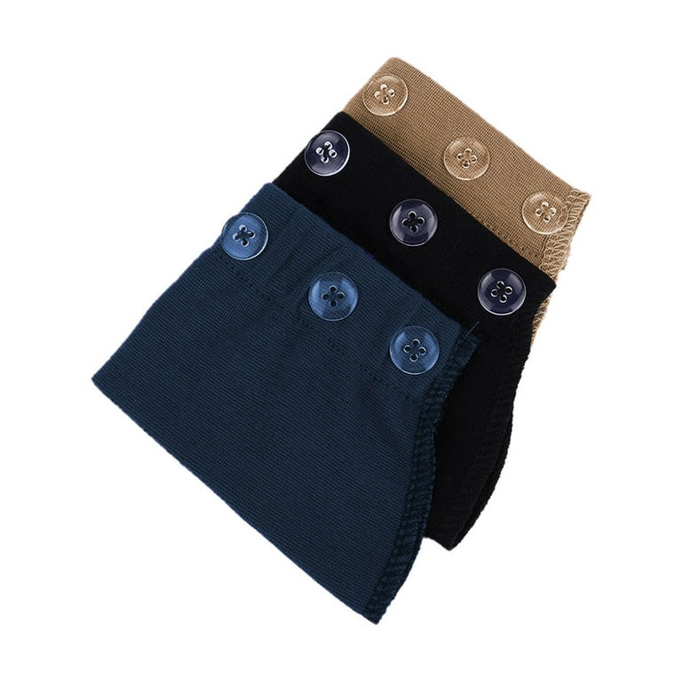 Yesbay Elastic 3 Buttons Maternity Pregnancy Waistband Trouser Pant Waist  Extender Belt,Khaki 