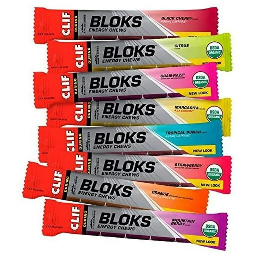 CLIF BLOKS Energy Chews Variety Pack 1 of each (2.1 oz, 8 Chews)