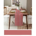 thumbnail image 6 of Red Striped Table Runner Christmas Farmhouse Red White Stripes Tablerunners 16 x 72 Inch, Table Decorations Tabletop Scarf for Summer Gathering Holiday Farmhouse Kitchen Dining Decor, 6 of 6