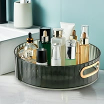 Plastic Snack Tray with 5 Compartments, White Green Orange, 8.6-11x8.6-11x2.9-3.9in, Rotating Fruit Candy Storage, Food Grade