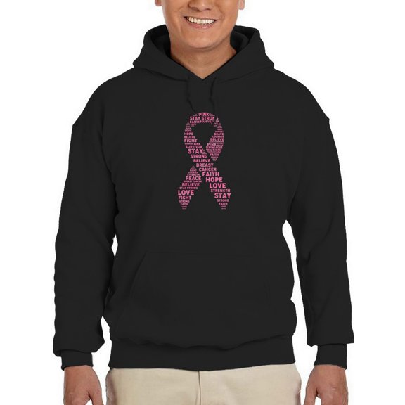 Breast Cancer Ribbon Hoodie Men -GoatDeals Designs, Male Medium