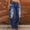 Blue, variant on Jeans for Women Straight Leg Raw Hem Low Waisted Pants Black S