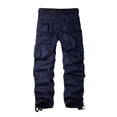 thumbnail image 3 of Men Cargo Pant Wild Overalls Stereoscopic with Pocket Overalls Loose Wear Outdoor Cargo Pant, 3 of 3