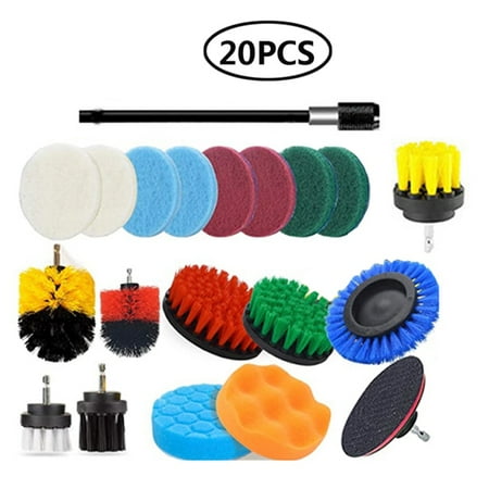

UNTIOR Drill Brush Attachment Set Power Scrubber Tool Car Polisher Bathroom Cleaning Kit Kitchen Cleaning Brush Accessories