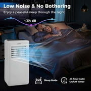 Costway 8000 BTU 5000 BTU (8000BTU ASHRAE) 250 sq ft Portable Air Conditioner with Fan and Humidifier, White