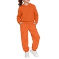 thumbnail image 2 of UACY Girls Boys Sweatsuit Tracksuit Toddler Kids 2 Piece Outfits Crewneck Pullover Sweatshirts Jogger Sweatpants Sweat Set, 2 of 6