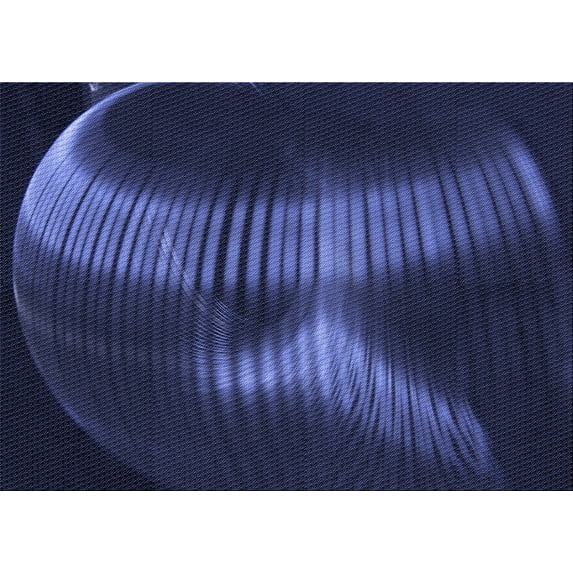 Ahgly Company Machine Washable Indoor Rectangle Transitional Night Blue Area Rugs, 7' x 9'