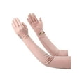 thumbnail image 2 of PULLIMORE 1 Pair Long UV Sun Protection Gloves for Women Men, Sun Anti UV Block Driving Gloves Full Finger Sun Protective UPF 50+ (Pink), 2 of 10