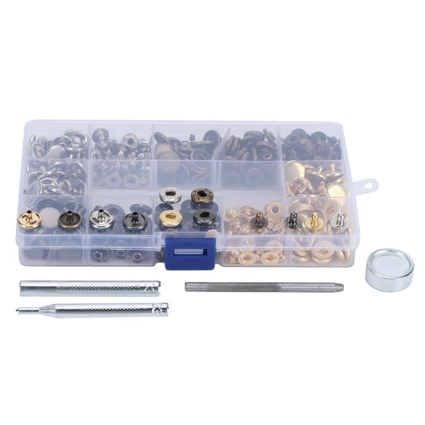 Kit De Sujetadores A Presión De Cuero Herramienta A Presión De Cuero Botones A Presión De Metal Espárragos A Presión Kit De Espárragos Para Manualidades DIY Mochilas Camisas Amonsee Leather Snap Tool