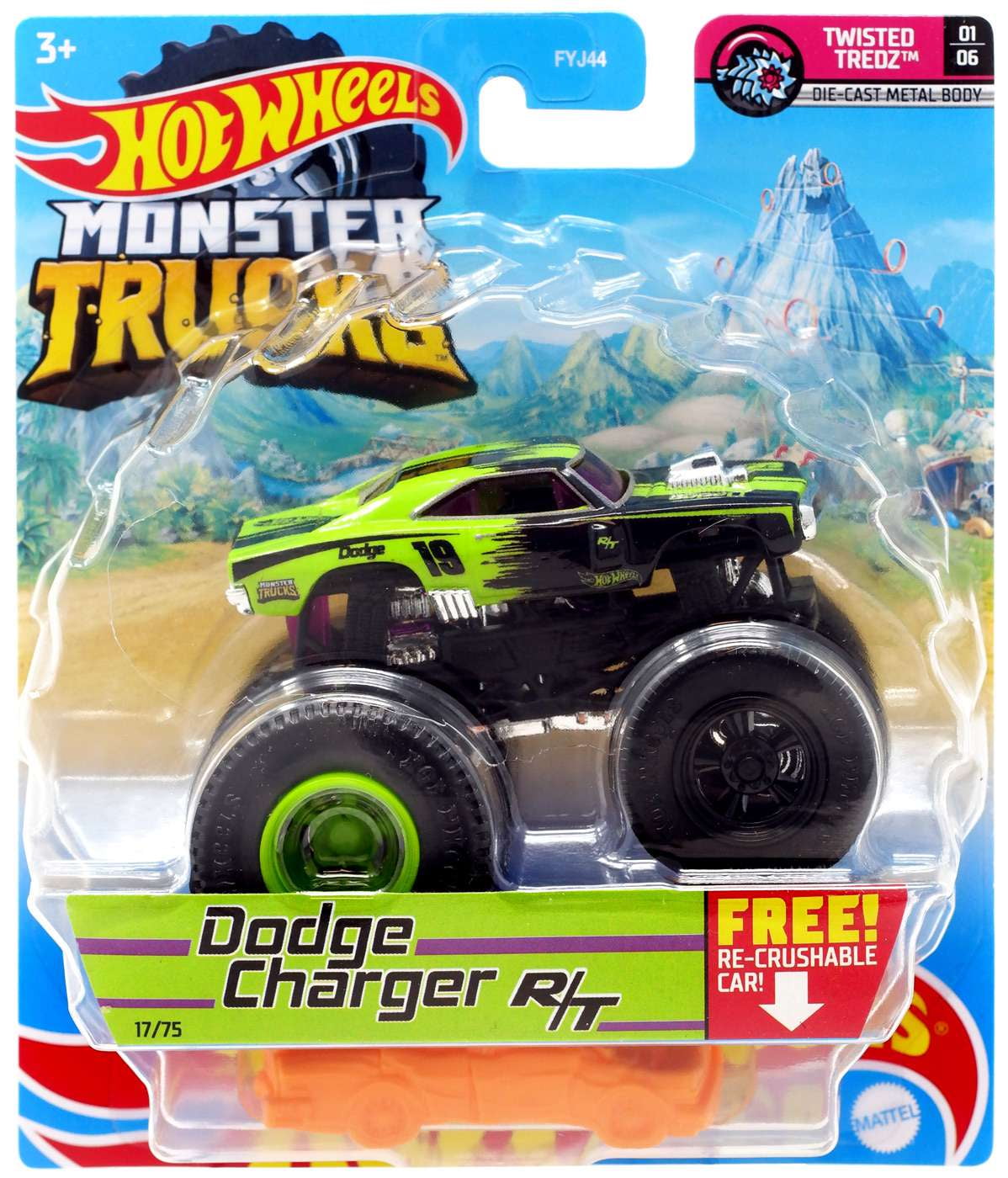 Mattel Hot Wheels Monster Trucks DODGE CHARGER R/T (Fast