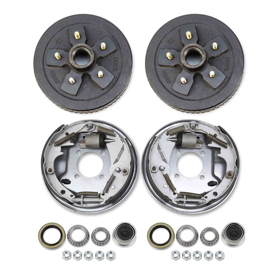 LIBRA Trailer Hub Drum Kits 5 on 5" B.C. w/10 x2-1/4 Hydraulic Free Backing Marine Brakes for 3500 Lbs Axle